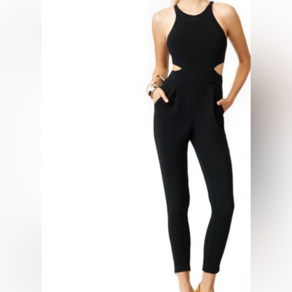 Hunter Bell Black Katie Cut Out Jumpsuit Size 4 Nyc